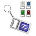 Bottle Opener with LED Flashlight Keychain - Full Color Print